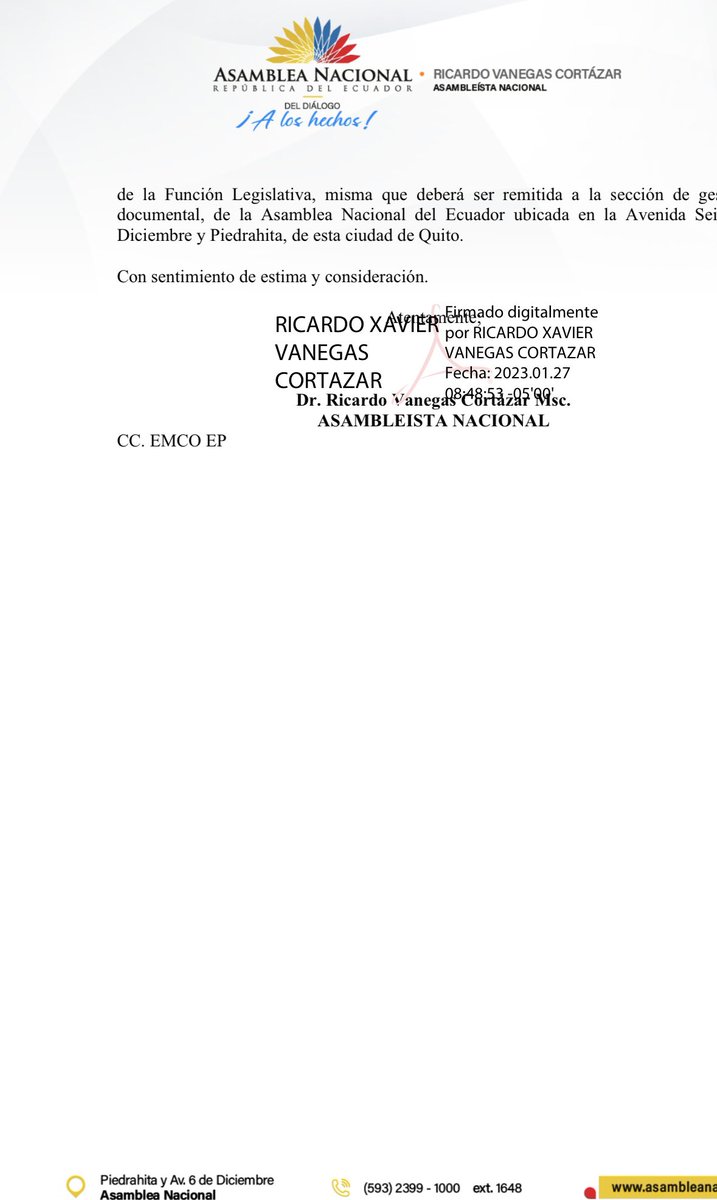notimundoec's tweet photo. 🔴#ATENCIÓN | #HugoAguiar, gerente de @EPPETROECUADOR, no acudió a rendir su versión en la sesión del @fpa_ec, en torno a su supuesta intención de adjudicar un contrato de USD 300 millones sin aprobación del Directorio. Así lo informó el asambleísta @Ricardo_Vanegas. https://t.co/buSoo13KZt