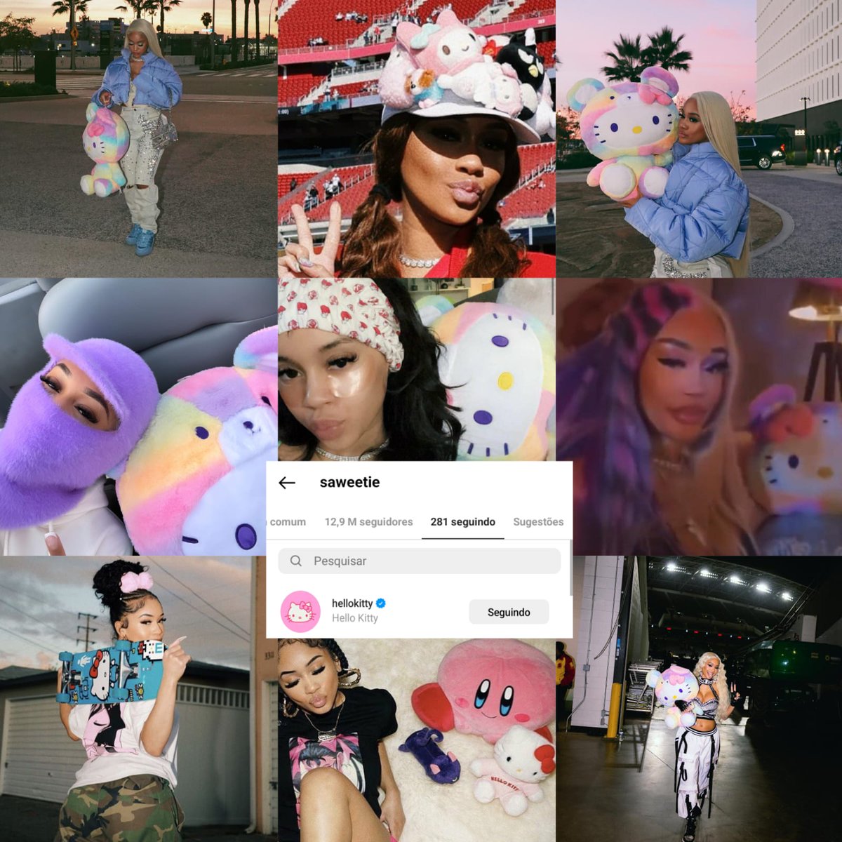 infosaweetiebr's tweet photo. Amor de Mãe! Saweetie começou a seguir o perfil da Hello Kitty no Instagram. 👀 https://t.co/e78HIBYYE2
