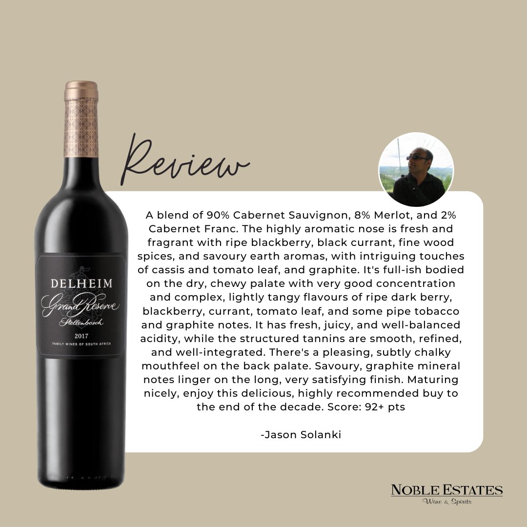 Noble_Estates's tweet image. Review from @cono_sur77📢

Delheim Grand Reserve 2017 - Available at the LCBO
.
.
.
#lcbo #lcbowine #vintages #wine #winelover