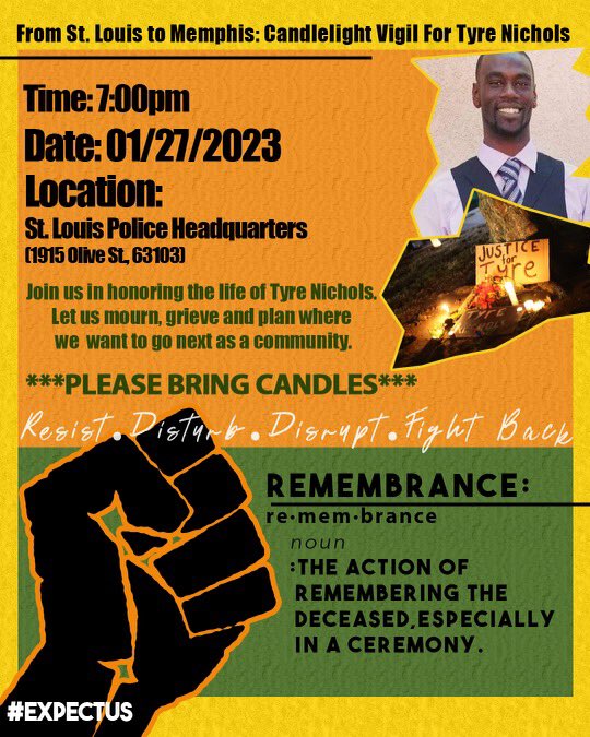 Join us tonight at 7pm #Ferguson #MemphisToStLouis #ExpectUs #TyreNichols