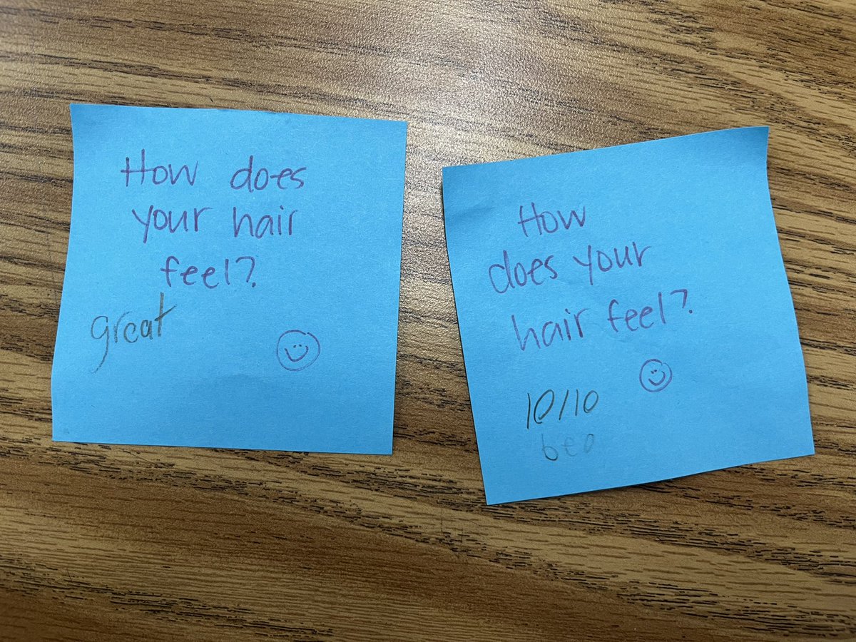 mrs_odoherty's tweet photo. When you catch a couple boys goofily running their fingers through their hair during silent work time… You have a little fun with them! https://t.co/9Q7vsgtaRU