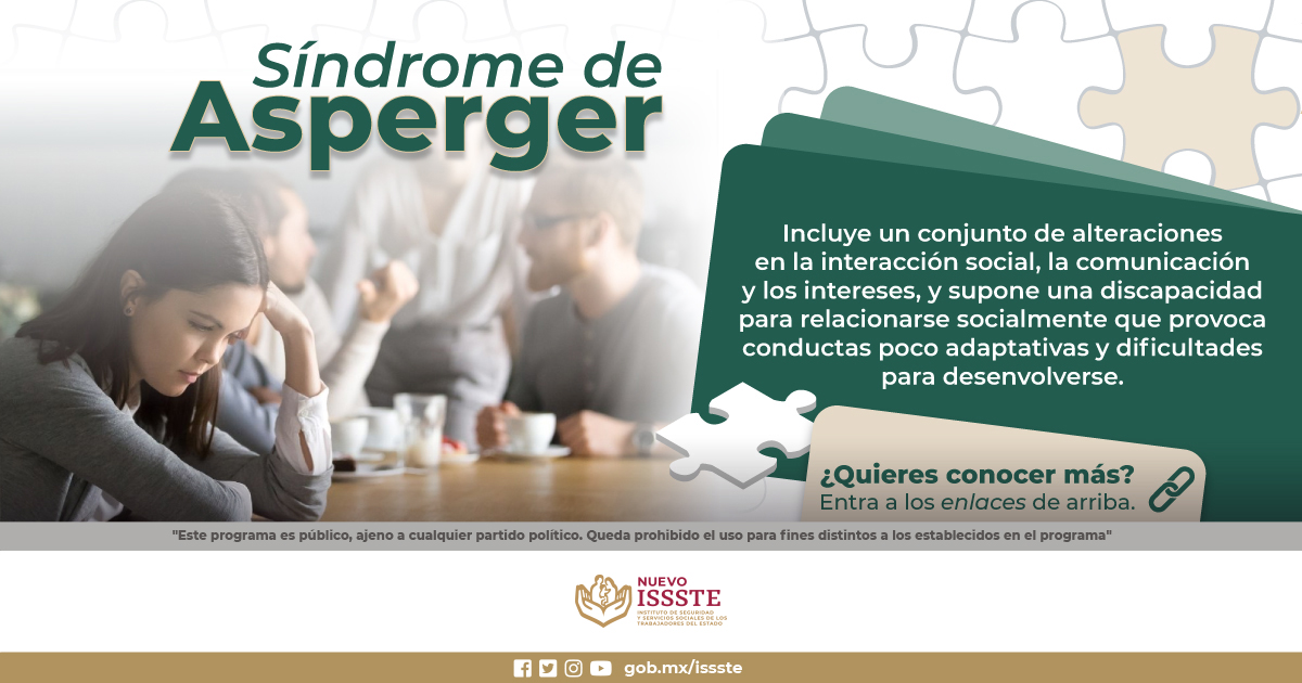 ISSSTE_mx's tweet photo. ¿Qué es el síndrome de #Asperger?
¡Para la oreja! 👂🏼
🎧 https://t.co/kYF6cdg1wX
🎧 https://t.co/5hdcbef4sJ
#SaludParaTodos https://t.co/E918NvbAYW