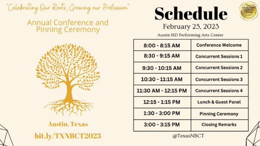 #TeamNBCT #nbctweek <a href="/TexasNBCT/">TexasNBCT</a> <a href="/NBPTS/">National Board</a> 
Our very first Texas network pin-Texas Partnership for Accomplished Teaching
And our current network pin-Texas National Board Coalition for Teaching. Join us for our conference where we will pin our newest NBCTs.