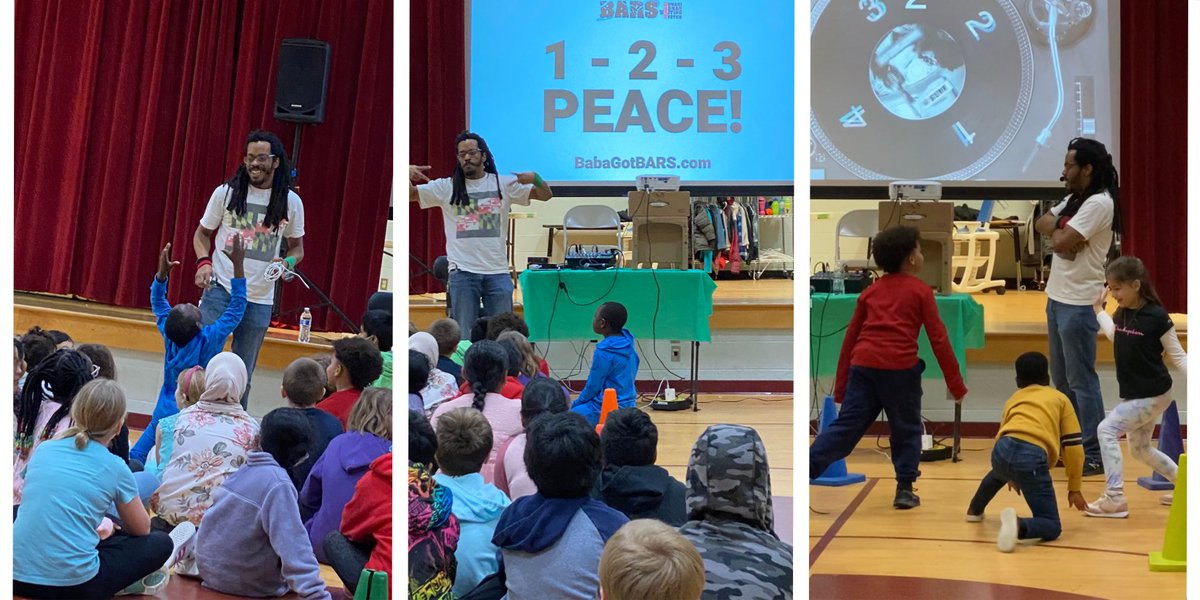 UnitedArtsWake's tweet photo. #HappyFriday Last week students at @CarpElem went on a trip through the world of creative writing. Teaching artist @babagotbars made learning about the writing process fun. Students take what they learned + become more confident creative writers. #AIS4All #Arts919  @WCPSS https://t.co/dPrxhi822V