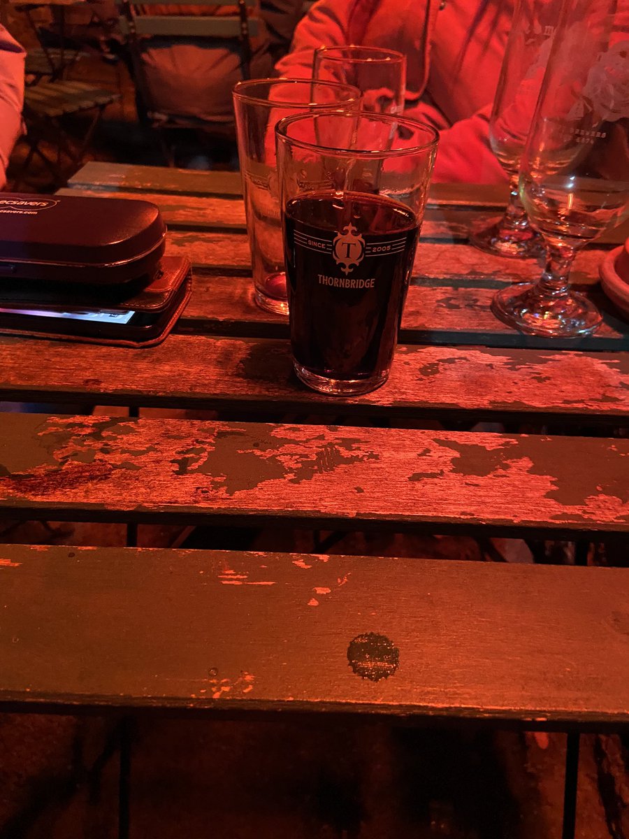 Drinking on Mars is now a thing! Actually sat outside at <a href="/Angelsmicropub/">The Angels</a>, under a heat lamp, cos inside is packed for the dark beer fest! Urban Peaked stealing the show, tasting sublime folks, big cheers🍻 
<a href="/alteregobrewco/">Alter Ego Brewing Co</a> <a href="/UrbanChickenAle/">υRвAɴ Chicken Ale</a>