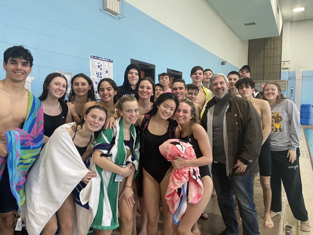 We had a special fan at our meet today! Thanks Mr. Finkle for supporting the Seabears!! Delran brought home a win against Camden Charter Academy!!🐻⭐️🏊🏻‍♂️🏊‍♀️<a href="/DelranHS_Princ/">Dan Finkle</a>