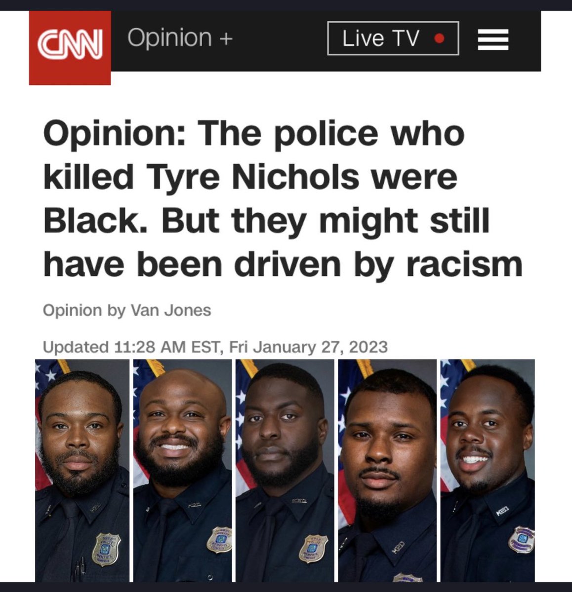 What if, stay with me, these five men were actually agents responsible for their own reprehensible actions and not merely hapless puppets being manipulated by the invisible hand of inescapable and omnipotent white supremacy?