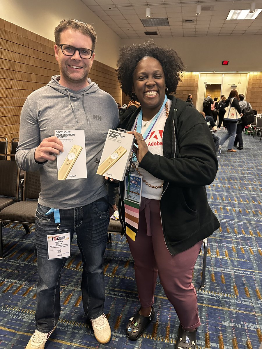 Trish Hinchman (@trishhinchman) on Twitter photo Congrats to our <a href="/Logitech/">Logitech</a> Spotlight
Remote winners! Enjoy it!! #FETC #TechLifeHacks <a href="/BakerDarrenK/">Darren Baker</a> <a href="/ladylanguage411/">Mrs. Bateman ๐</a>
<a href="/MrsBookNerd24/">Christine Maniscalco</a> <a href="/2TechNerdz/">2TechNerdz</a> <a href="/Kim_TechTeach/">Kimberly Crouch</a> Congrats to our <a href="/Logitech/">Logitech</a> Spotlight
Remote winners! Enjoy it!! #FETC #TechLifeHacks <a href="/BakerDarrenK/">Darren Baker</a> <a href="/ladylanguage411/">Mrs. Bateman ๐</a>
<a href="/MrsBookNerd24/">Christine Maniscalco</a> <a href="/2TechNerdz/">2TechNerdz</a> <a href="/Kim_TechTeach/">Kimberly Crouch</a>