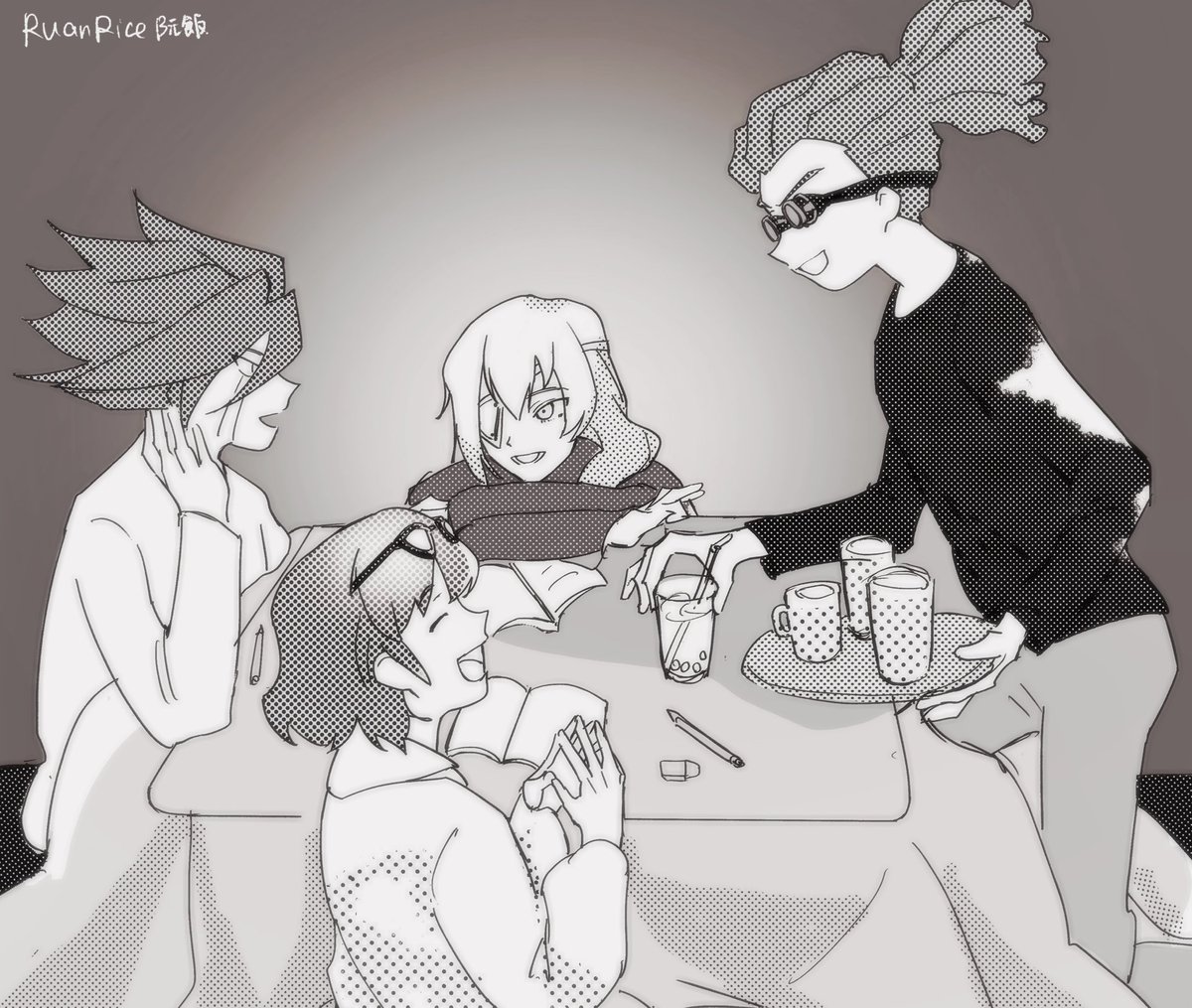 RuanRice33's tweet photo. #イナイレ版深夜の真剣ワンドロ勝負
お題：こたつ
60分+45分

Miss the time…but still post it! https://t.co/MqxRPsdoQQ