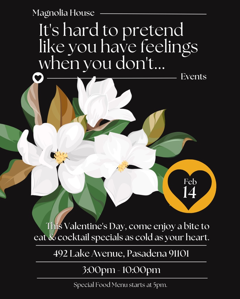 maghousepas's tweet photo. We’ve made plans for the plan-less this Valentine’s Day… It is SO hard to pretend you have feelings when you just don’t… so don’t! 🖤 Spend Valentine’s Day with us instead! We’ll have heartbreakingly delicious cocktails &amp; bites and can leave the feelings up to you.🍸🍔 https://t.co/2SeQThuwRc
