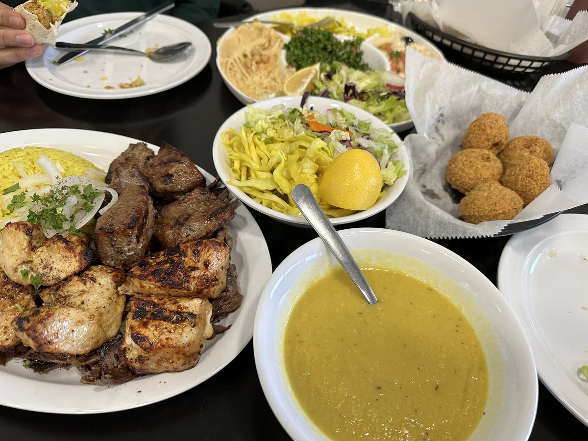 Eating our winter feelings at Mr. Falafel in Village Crossing in nearby #Skokie. 🧆 😋