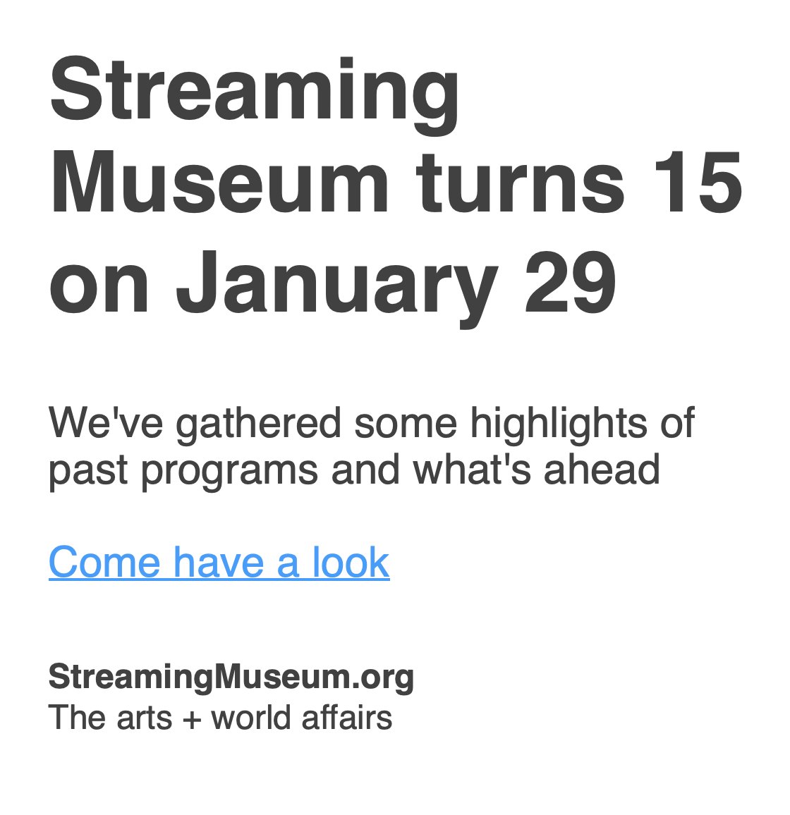 Streaming Museum tweet media