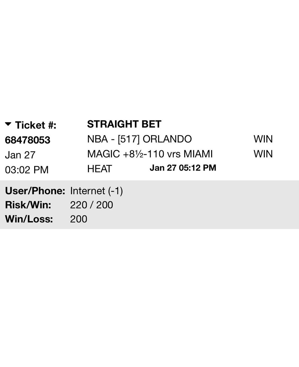 CrushTheBookie's tweet image. 🚨RT!!!!! #NFL MONEY COMING!!!!!

🔥TONIGHTS #FREEPLAYS #NBA #MagicTogether #HEATCulture FINAL RESULTS #GamblingTwitter 

1:🏀ORL MAGIC+8.5☑️WINNER
220/200💵+200💵

🚨RT!!!!! FOR THAT #NFL DOUBLE BANGER!!!!! 📬SENT BY 8amET ON SUNDAY MORNING🔥🏈🔥🏈🔥