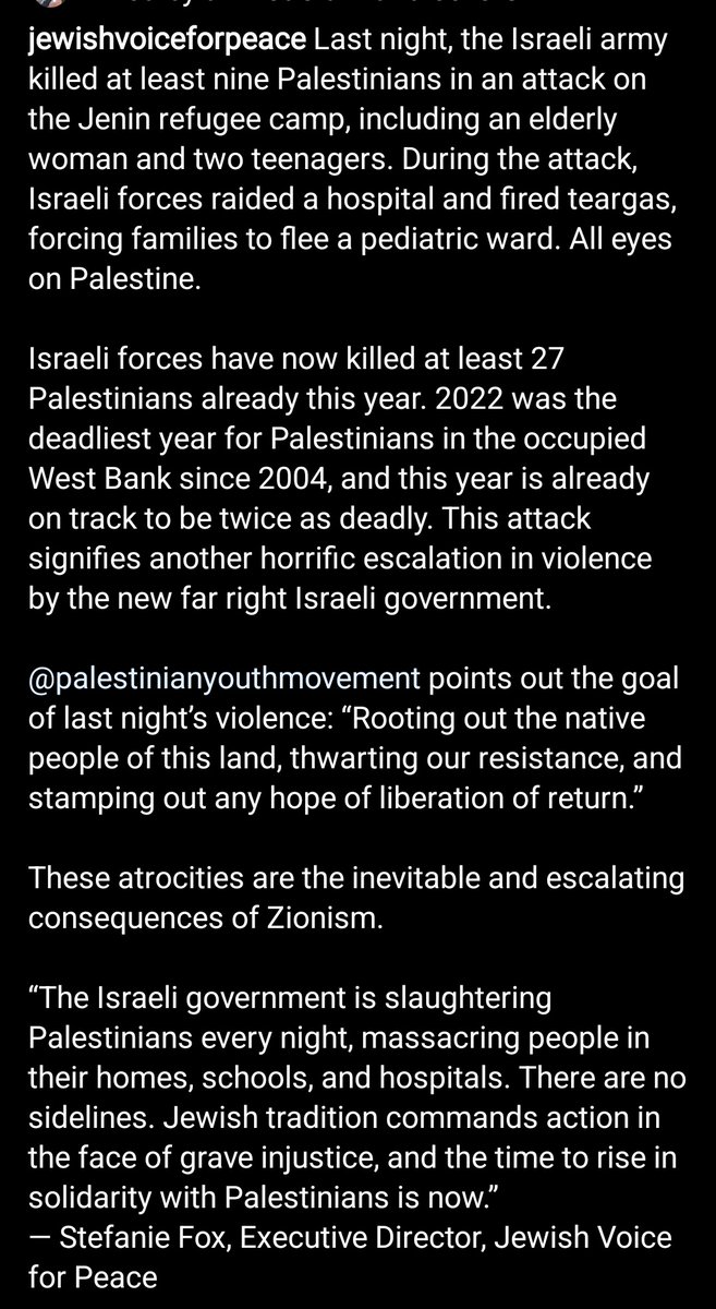 SarahSirajuddin's tweet photo. @HananyaNaftali Is that before or after The terrorist from youe government attacked Jenin and slaughter 9 people? https://t.co/e7eANr5Dsz