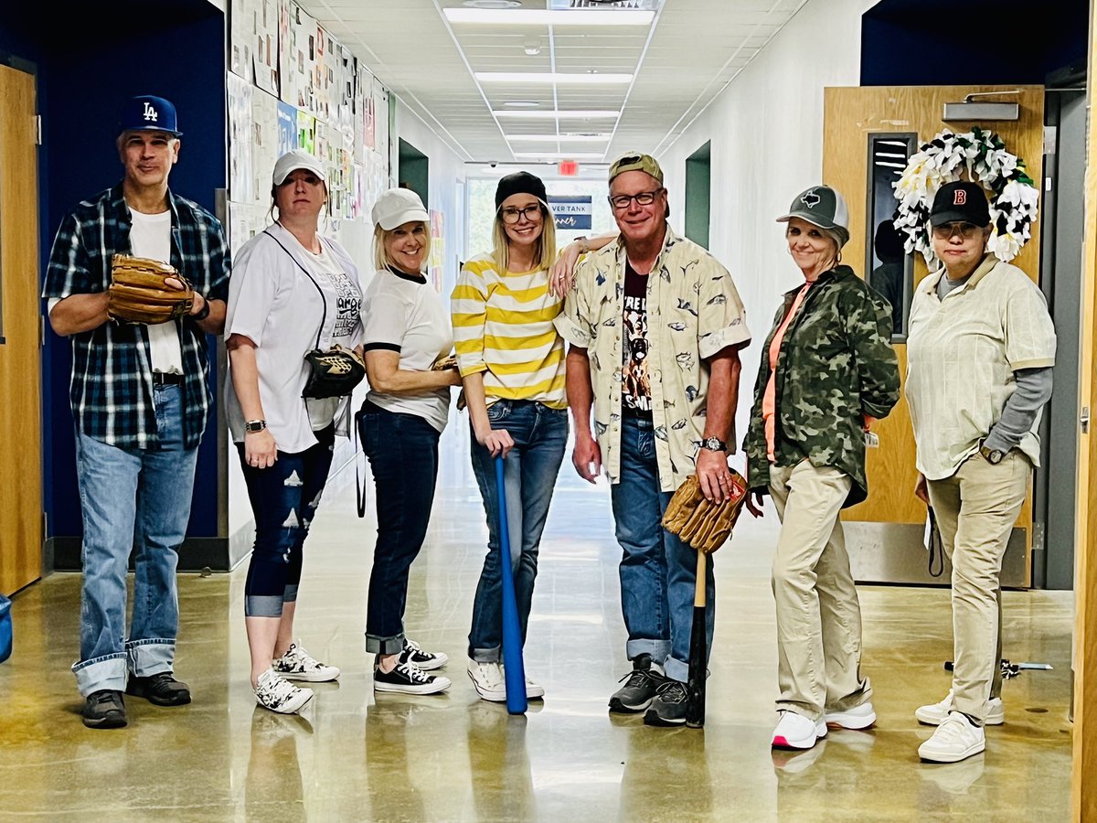 BoerneMSSouth's tweet image. Science and STEM departments represent Sandlot. All for the team! “Baseball (science) was (is) life! And I was good at it… real good.” – Mr. Mertle (James Earl Jones) #bmss #boerneisd #funatworkday #sandlotteachers