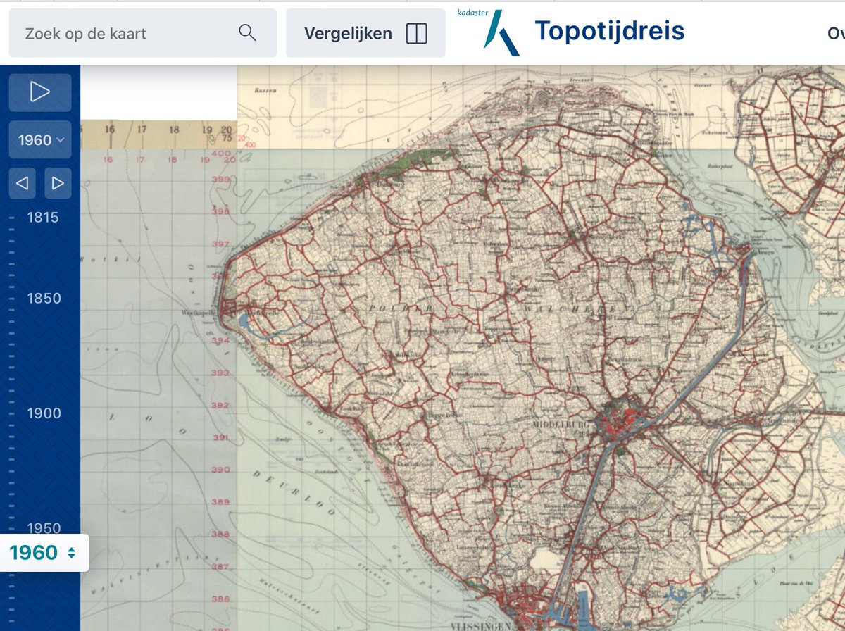 Mooie website, tijdreis over meer dan 200 jaar topografie en luchtfoto's. #aanrader 
topotijdreis.nl/kaart/1960/@31…