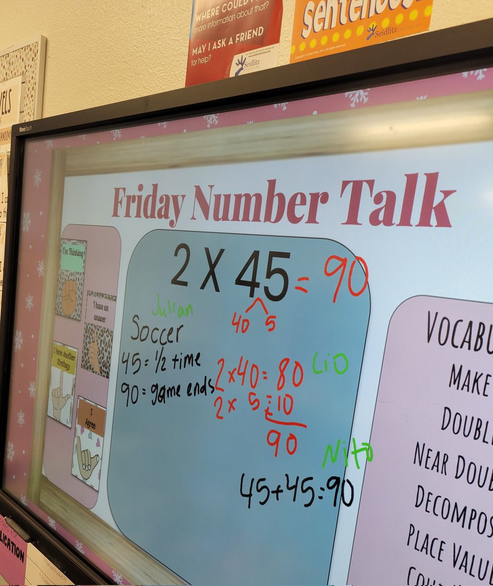I love number talks. A student taught me a new strategy today called "the soccer game" strategy.🤩 #webblc <a href="/webbcubs/">Webb Cubs</a>