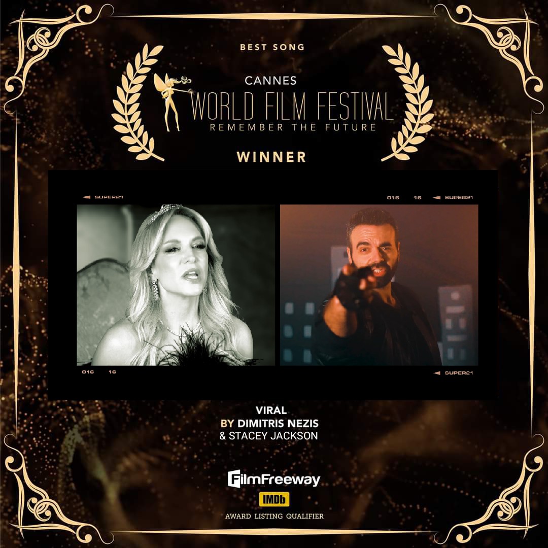 OMG i can hardly breathe!!! 🏆We won 'BEST SONG' for VIRAL feat @staerox in @CannesWorldFilm 😱🙈😇cannesworldfilmfestival.com/results @saggaent5 @FmMillennial @channelrradio @LatinGRAMMYs @RecordingAcad @WEMP_DB @YOUManagement @ISSAsongwriters @josiemusicaward @billboard @officialcharts