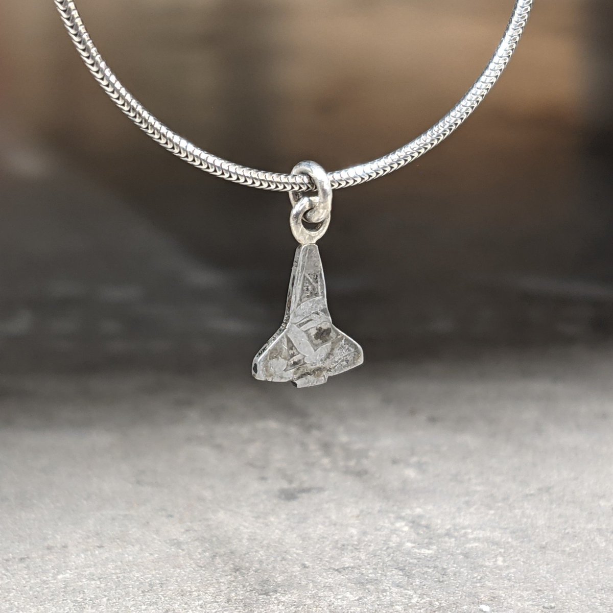 ScienceSocks's tweet photo. Just finished this space shuttle pendant necklace made from meteorite 🤩

Hand fabricated and a one off one of kind piece. 

Available for purchase soon. Leave a comment below if you're interested :) https://t.co/wWrOM6xlCv