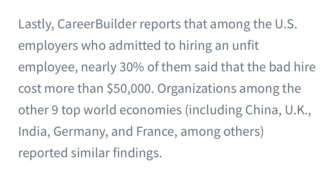 Wild to think about how much time &amp; money companies are losing from costly turnover due to bad hires.

Our marketplace seeks to aid these issues.