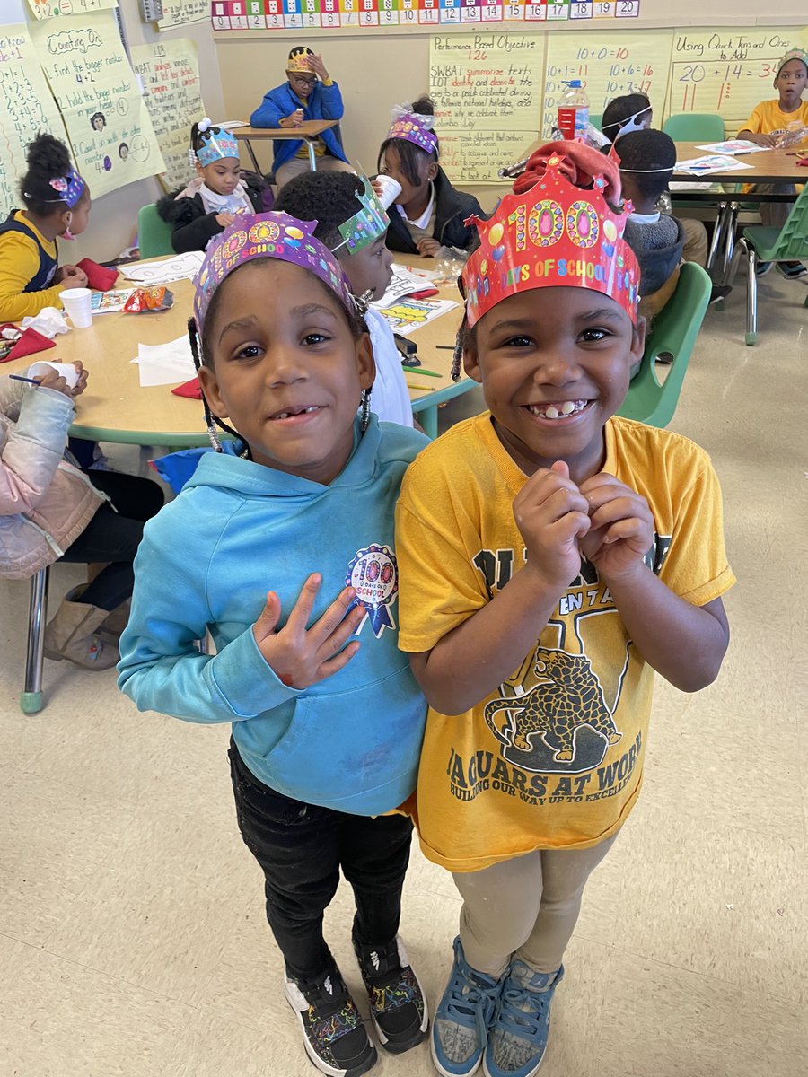 Happy 100th day of school from the baby jaguars! 🐾 <a href="/MSCSK12/">Memphis-Shelby Co. Schools</a>