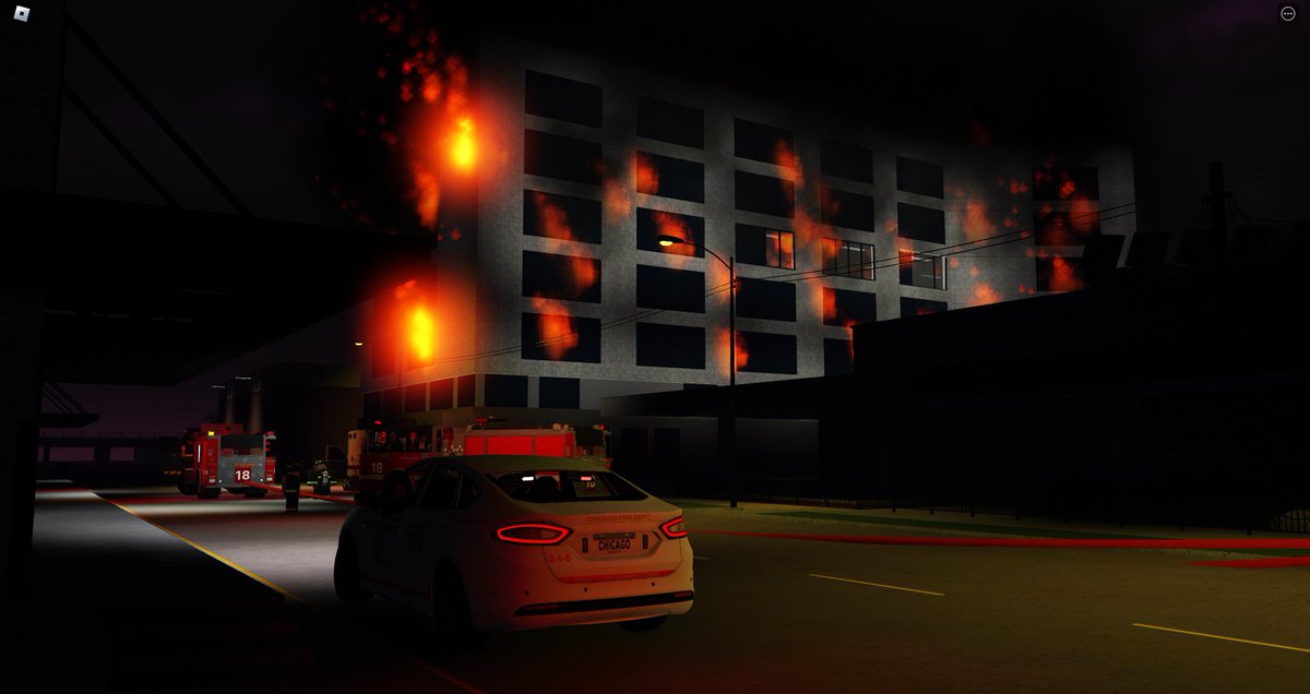 CFD_RBLX's tweet image. The @CFD_RBLX and @CPD_RBLX Working together on a massive call in West Side. No casualties reported. #RobloxChicago #Roblox #RobloxDev