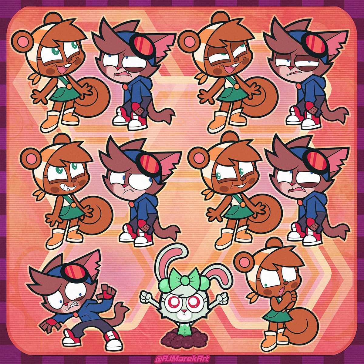 Artwork from the latest Murphy & Mitzi short! -- The [bunny