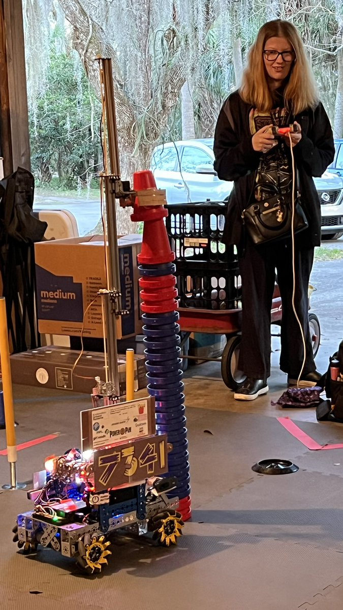 Getting in some last minute practice before the Space Coast League Championship… @ftcfrenchfries  <a href="/firstlikeagirl/">FIRSTLikeAGirl</a> <a href="/girlscoutscc/">Girl Scouts - Citrus</a> <a href="/ftcteams/">FIRST Tech Challenge</a> <a href="/andymarkinc/">AndyMark Inc.</a>