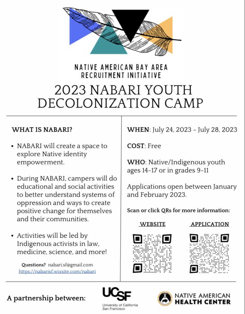 Applications now open! Sign up for our FREE summer youth decolonization camp!