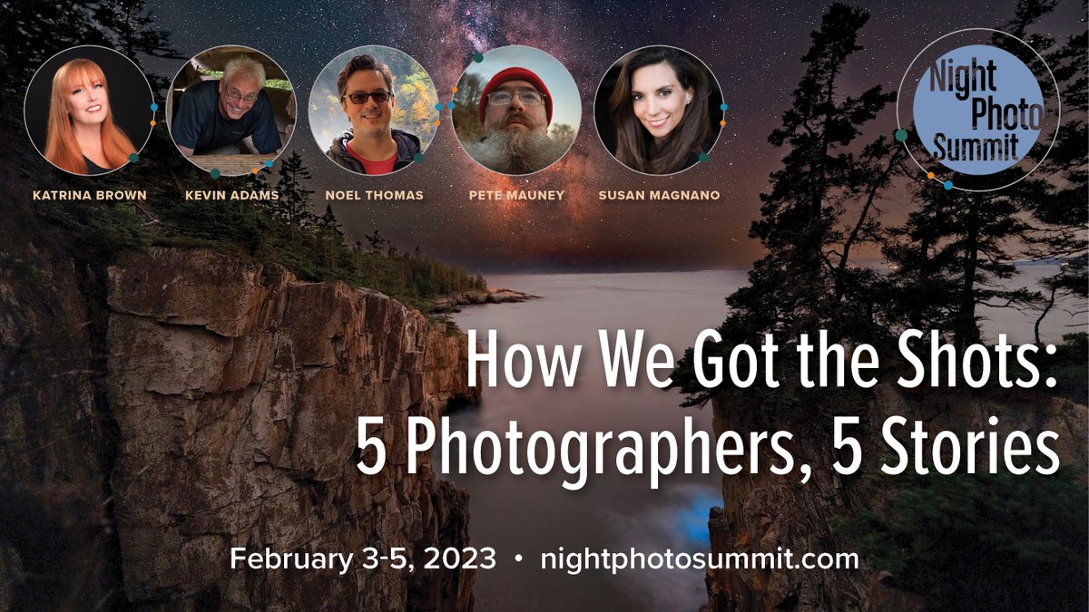 ALL ABOARD! Reminder that the pre-con special session 'How We Got the Shots' begins in ONE HOUR! If you're registered for the summit, head to nightphotosummit.com to watch. If you haven't registered yet, head to npsummit.live/precon23. All are welcome!