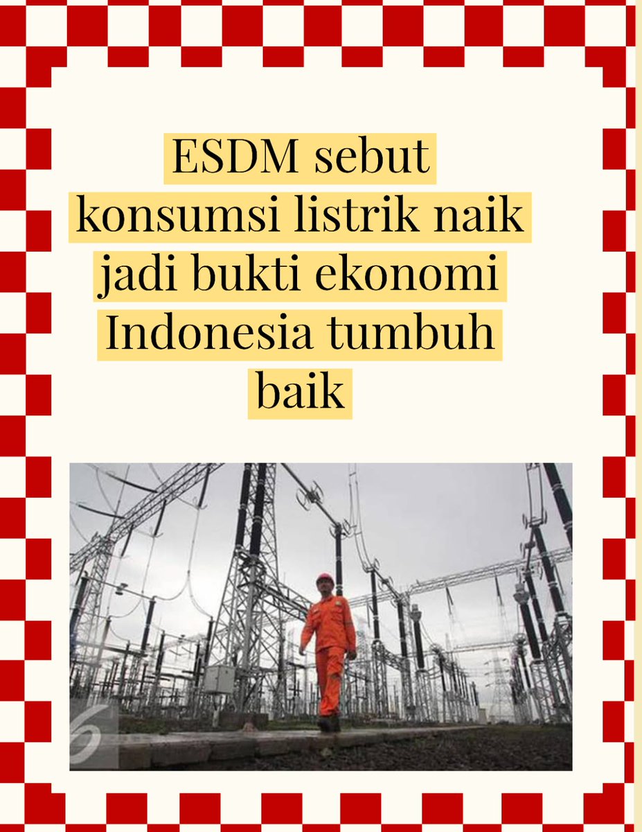 Akomeng6's tweet photo. Ini bukti bahwa ekonomi kita tumbuh dengan baik. Indonesia melewati masa-masa menantang untuk memastikan pertumbuhan ekonomi baik seperti penyediaan listrik tetap andal.

ESDM sebut konsumsi listrik naik jadi bukti ekonomi Indonesia tumbuh baik.
🇮🇩👍 https://t.co/ItpLGorh4v