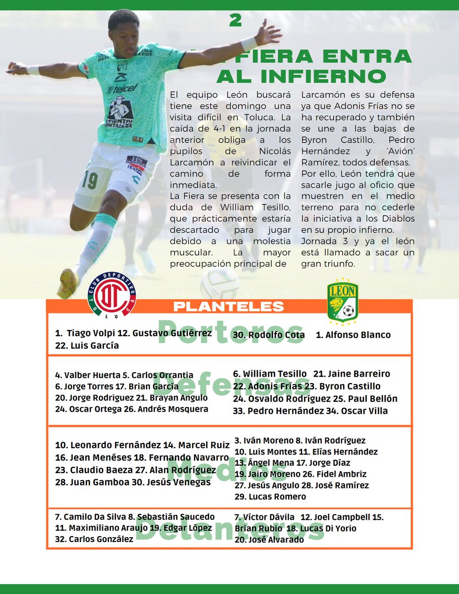 geraslugo's tweet image. El León se mete al infierno. 

#SerFieraEsUnOrgullo  #León #Larcamón #Toluca #LigaMX