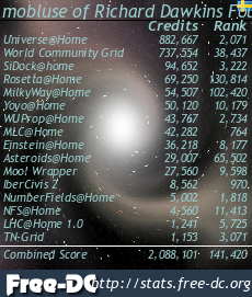 mobluse's tweet image. My #BOINC so far. Now I also use BOINC on Chromecast with Google TV HD installed using F-Droid. #GridComputing #DistributedComputing #CitizenScience #VolunteerComputing #CitSci #FDroid #svpt
Current statistics:
Free-DC: stats.free-dc.org/cpidtagb.php?c…
#BOINCStats: boincstats.com/signature/-1/u…