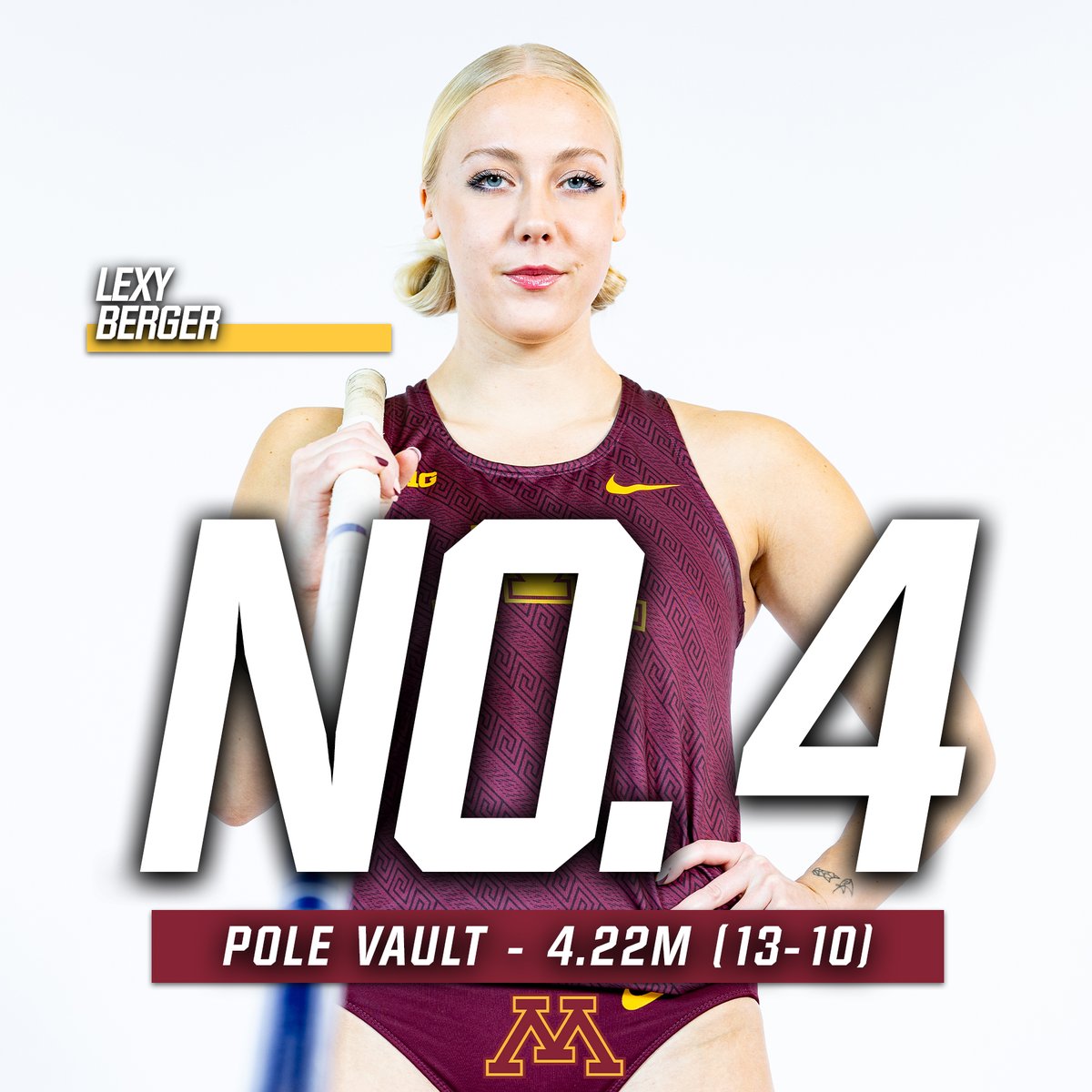 LEXY REALLY DID THAT!

<a href="/Lexyberger23/">Lexy Berger</a> vaults to the fourth-best indoor mark in school history at the Jack Johnson Classic! Her 4.22m vault is the 18th-best mark in the <a href="/NCAATrackField/">NCAA Track & Field</a> and the third-best in the <a href="/bigten/">Big Ten Conference</a> this season! #ncaaTF