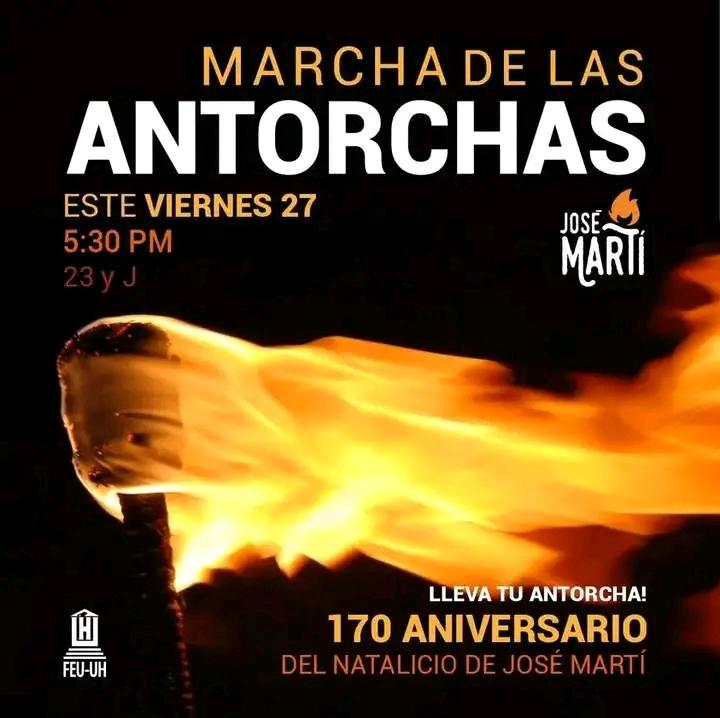#SuAntorchaMiFuerza 
#MartiVive 
#170Aniversario 
<a href="/japortalmiranda/">José Angel Portal Miranda</a> 
<a href="/GeoPAlvarez/">Georgina Pérez Alvarez</a> 
<a href="/PardoRegla/">Regla Angulo Pardo</a> 
<a href="/CarlosRMoranG/">Carlos Rafael Morán Giraldo</a> 
<a href="/dpscamaguey1/">Dirección General de Salud Camagüey</a>