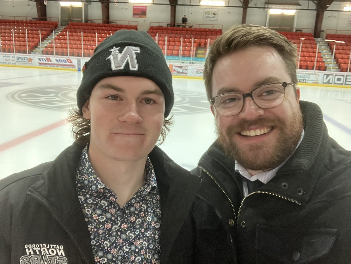 Tonight’s Twin River Concrete Player Profile is a special milestone edition! ⭐️

I catch up with <a href="/SJHL_NorthStars/">North Stars</a> captain Jake Southgate, who on Tues played his 100th career game in <a href="/theSJHL/">SJHL</a>, with his hometown team

Catch Jake in the 1st INT on 1050 CJNB &amp; CJNB.ca