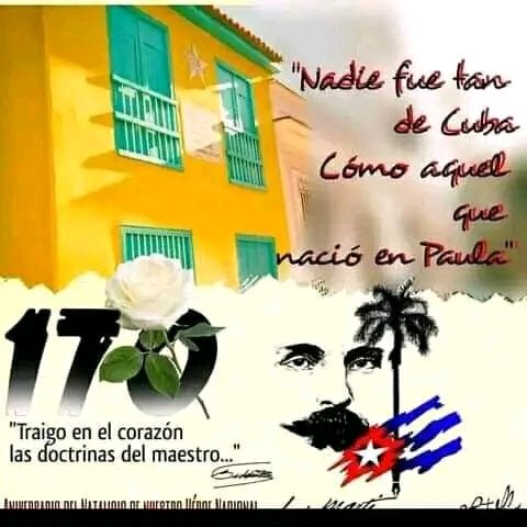 AlainSaludSCS's tweet photo. #MartiVive 
#170Aniversario 
@japortalmiranda 
@GeoPAlvarez 
@PardoRegla 
@CarlosRMoranG 
@dpscamaguey1 
@CruzSectorial https://t.co/f9XGSzkpLJ