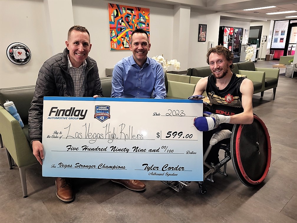 Our next Findlay #VegasStrongerChampion is LV Highrollers Wheelchair Rugby with adaptive sports therapy for those with life changing injuries. #FindlayCares @vegasquadrugby @KTNV