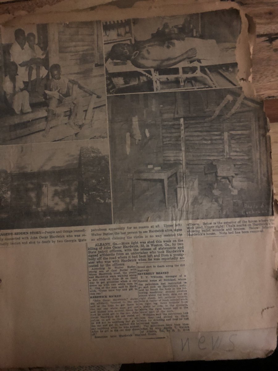 ChezArmand's tweet photo. Going through some of my Grandmothers old things and found this newspaper clipping of an unarmed black man beating and killed by police in https://t.co/yLYZTlz1GI. The year 1948. Minutes later the the Tyre Nichols body cam is released. I thought we were making so much progress? https://t.co/9GEld5ppVA