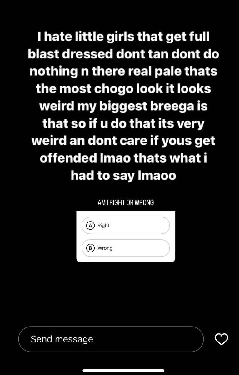 gina__uwanawich's tweet photo. Okay I’m sorry that I don’t black face and don’t look like a burnt chicken nugget sis😭 https://t.co/LRYy3yVp19