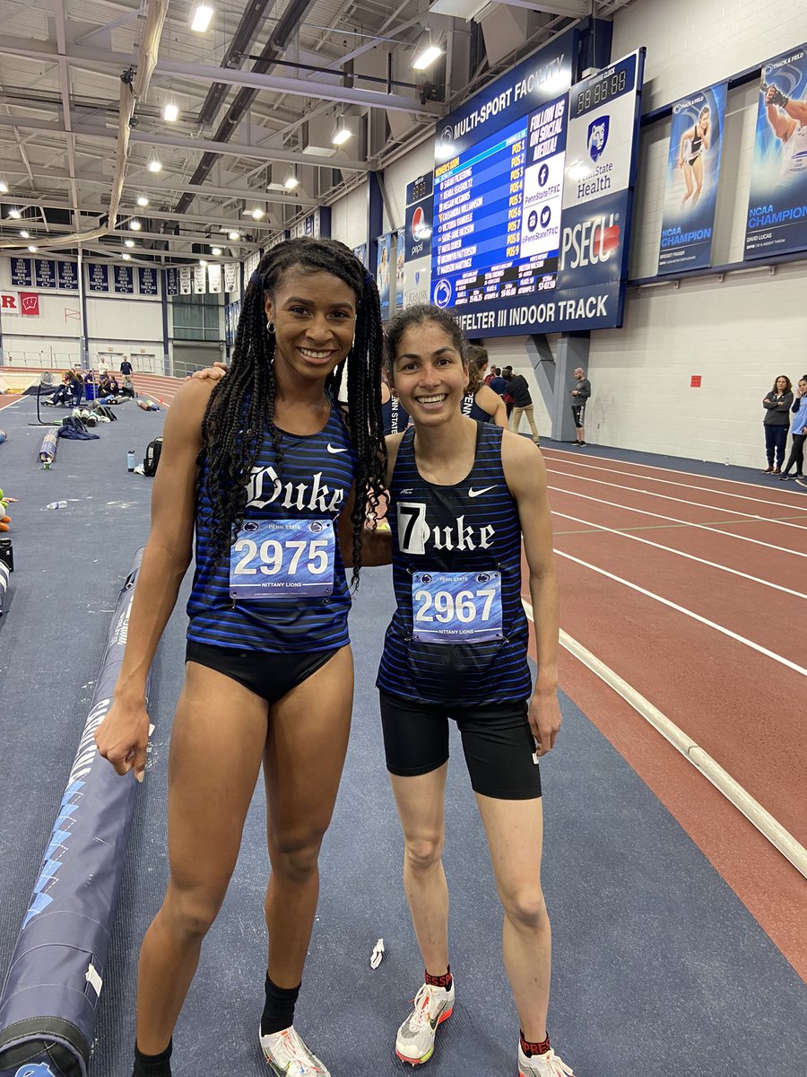 angreckart's tweet photo. 2:04.42 and 2:04.99 for Amina Maatoug and Lauren Tolbert for their season opener in the 800. #2 and #5 fastest in @DukeTFXC history. 

#GoDuke https://t.co/gr1bnjaeOo