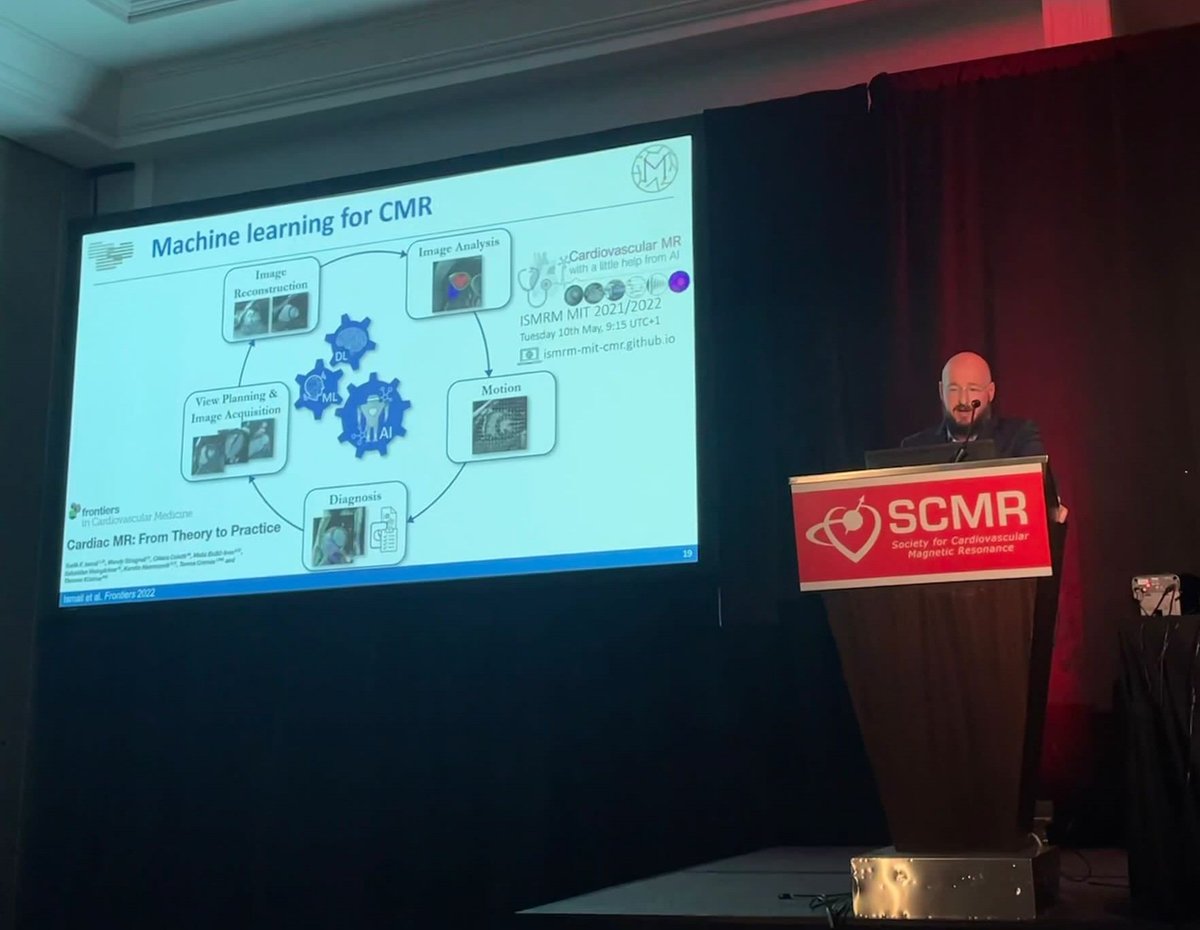 Thanks to #SCMR23 for the invitation to talk about the potentials of machine learning in the CMR workflow. #whycmr <a href="/lab_midas/">MIDAS.lab</a>