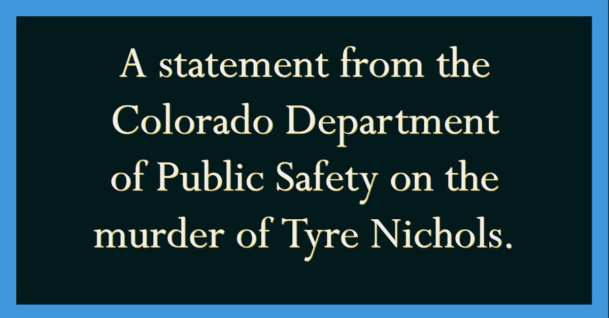 CSP_News's tweet photo. For the full statement from the Colorado Department of Public Safety, visit
https://t.co/VBjpwHKYao https://t.co/2efxClPMs1