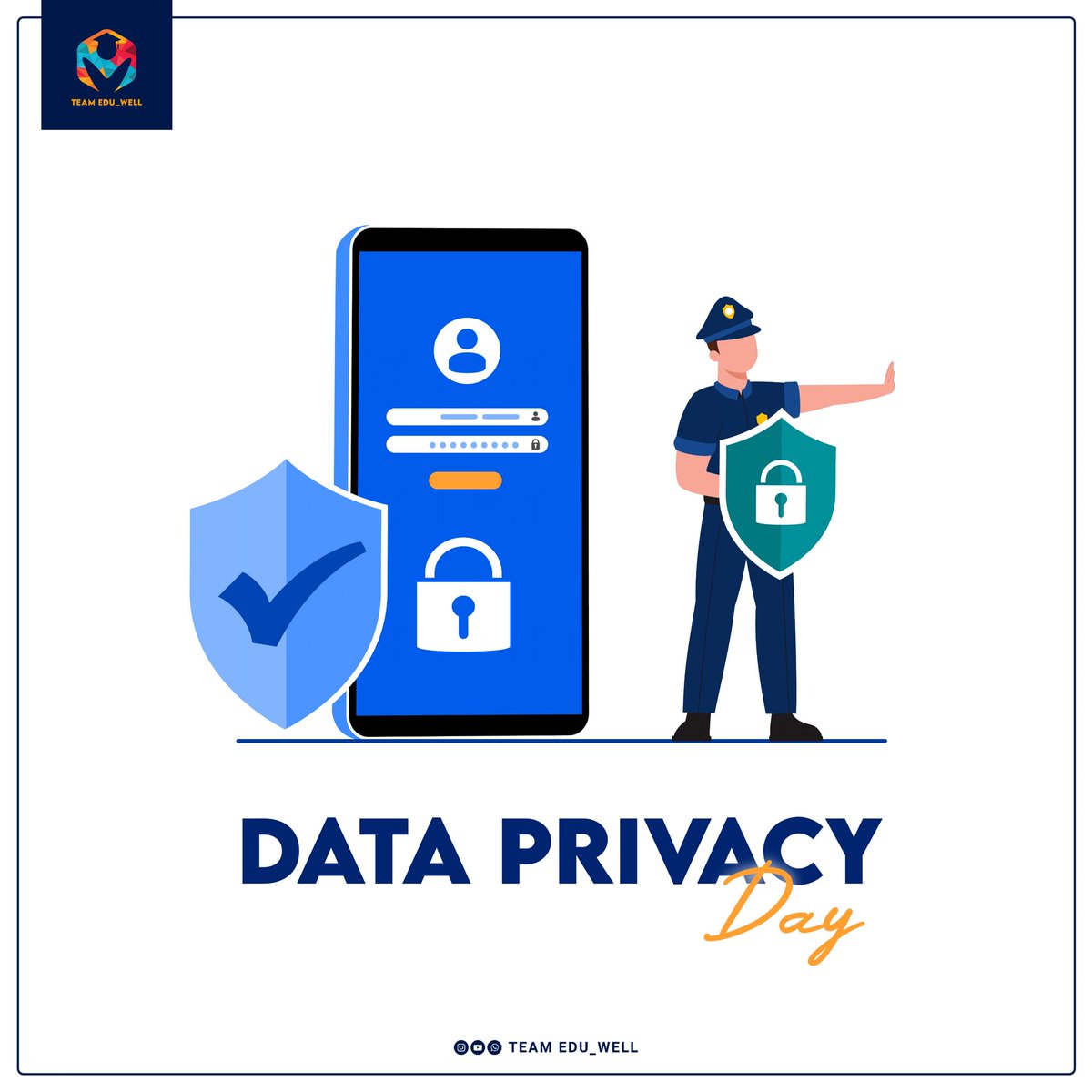 teameduwell's tweet photo. Data Privacy Day
28 JANUARY 2023 
@teameduwell 

#teameduwell 
#eduwell 
#adeditzofficial 
#adeditz  
#instagram 
#instagood 
#learning 
#eduwelllearning
#privacy #cybersecurity #security #technology #dataprotection #infosec #hacking #datasecurity #tech #hacker https://t.co/6TM77QNKJr