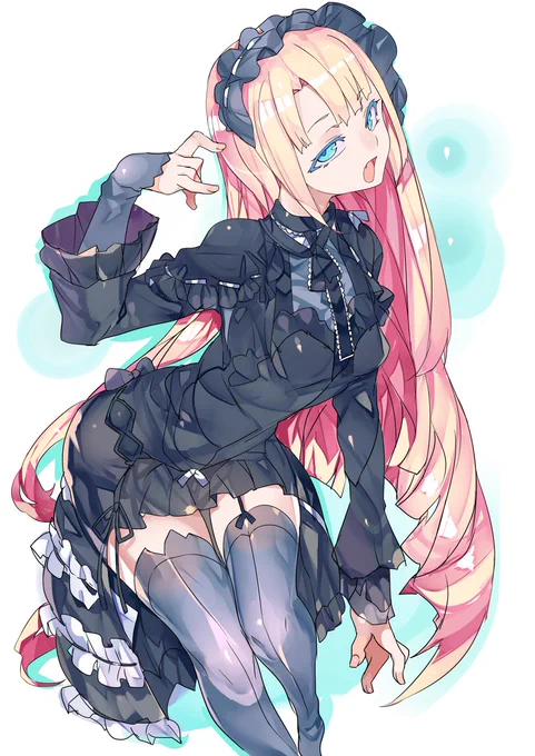 金髪巻き髪ゴス 