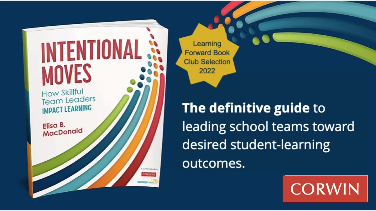 elisaBmacdonald's tweet photo. Free excerpts and videos @CorwinPress from #IntentionalMovesBook
#education #teacherleaders #teacherleader #Principal #educoach #LeadershipDevelopment #SkillfulTeamLeader #edchat #collaboration #collaborativePD #ProfDev https://t.co/dMmjqGNFdD