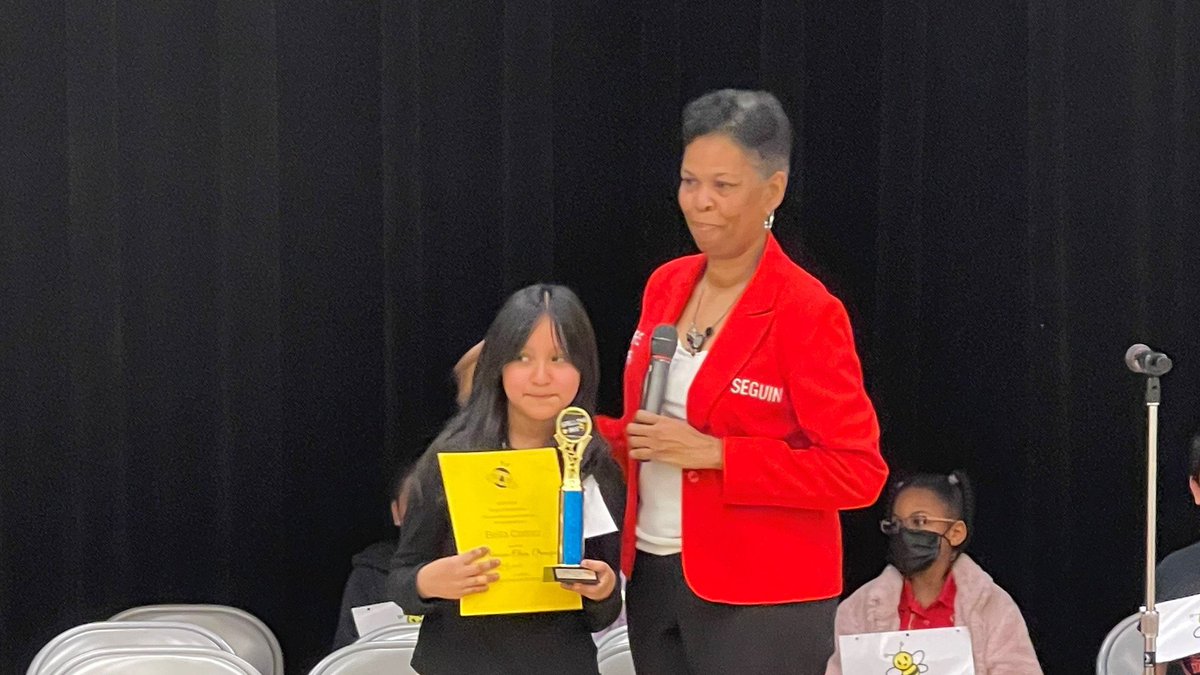 Mayte_G_Olivo's tweet photo. W-I-N-N-E-R Spelling 🐝! Congratulations to all contestants. We are so very proud of you! Thank you Ms. Burris and Ms. Franklin, and the judges! You make Seguin ES shine! @juanseguinhisd @wpineda30 @shellycuevas @ZandraAguilar15 https://t.co/MhijBUzRTj