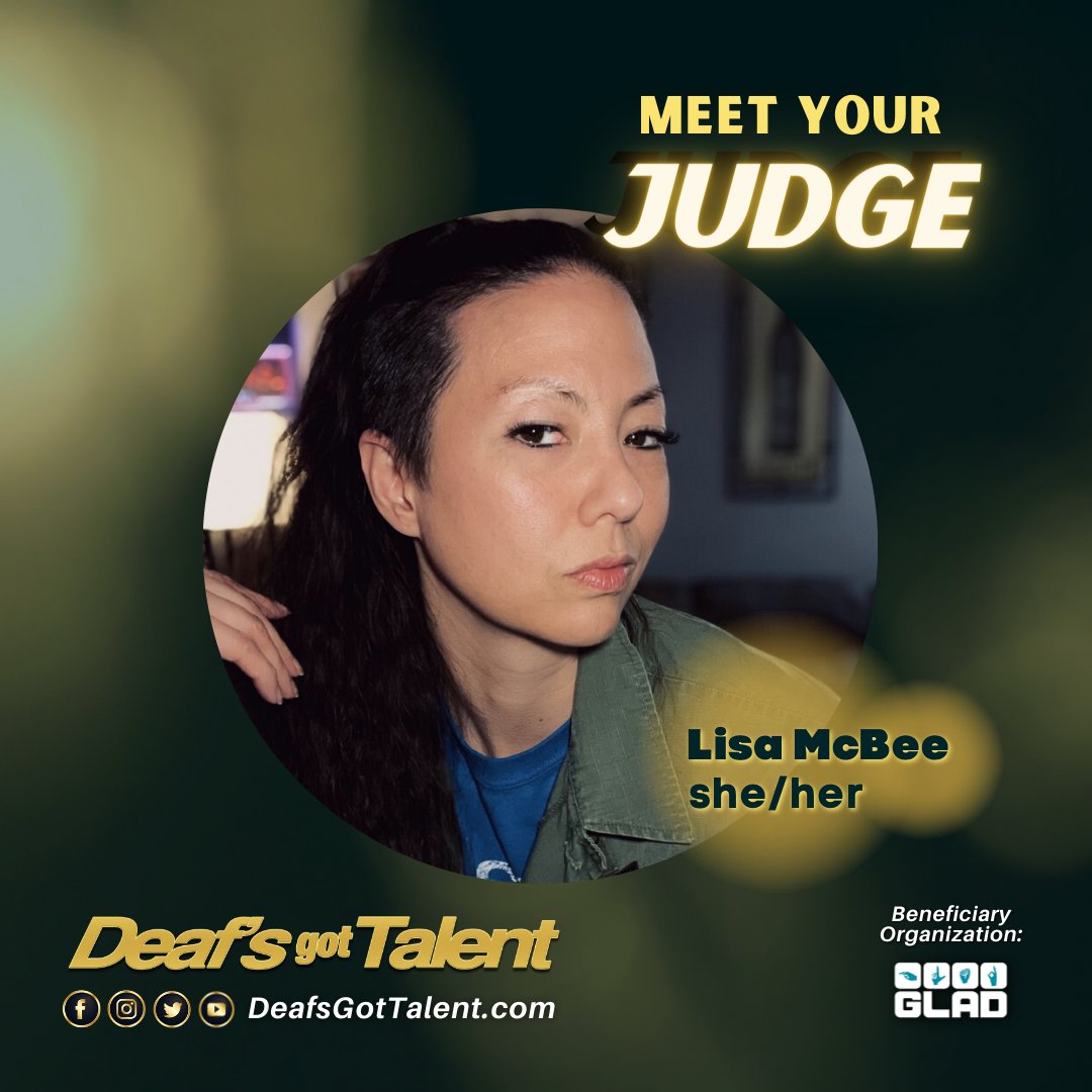 Meet Lisa McBee, Visual Vernacular Entertainer and of our three Judges for Deaf's Got Talent 2023!

We can't wait to return next month in February. Stay updated at DeafsGotTalent.com