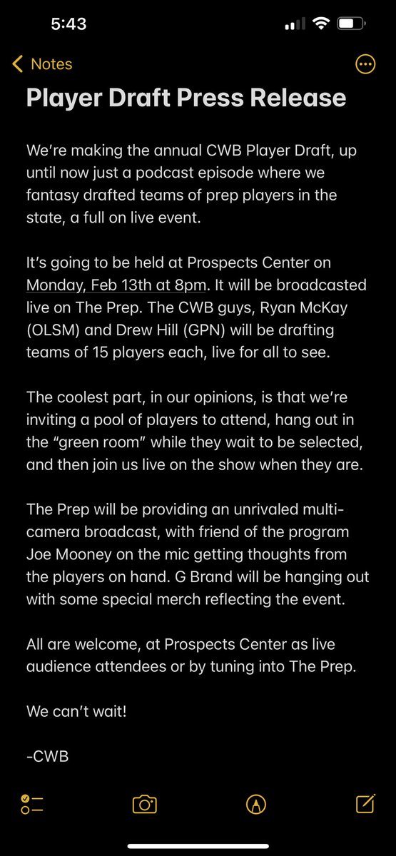 Cold Weather Bats (@coldweatherbats) on Twitter photo Regarding the CWB Player Draft announcement…
This is going to be a live show. <a href="/ThePrep3/">The PreP</a> is broadcasting it. <a href="/Prospects02/">Prospects Center</a> is hosting it. G Brand is bringing gear. <a href="/joemooney68/">Joe Mooney</a> is bringing flames. <a href="/Ryanmckay51/">Ryanmckay5</a> & <a href="/Drew_Hill2005/">Drew Hill</a> are drafting with us.
Let’s blow this up 😎
#CWB Regarding the CWB Player Draft announcement…
This is going to be a live show. <a href="/ThePrep3/">The PreP</a> is broadcasting it. <a href="/Prospects02/">Prospects Center</a> is hosting it. G Brand is bringing gear. <a href="/joemooney68/">Joe Mooney</a> is bringing flames. <a href="/Ryanmckay51/">Ryanmckay5</a> & <a href="/Drew_Hill2005/">Drew Hill</a> are drafting with us.
Let’s blow this up 😎
#CWB