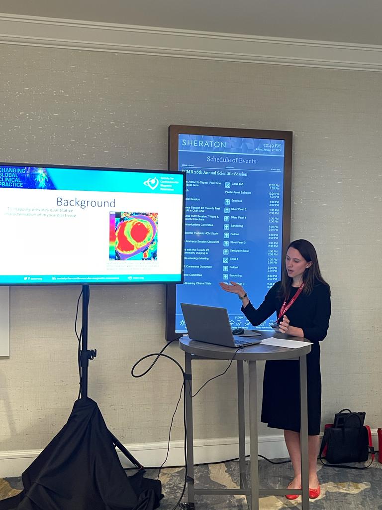 Great to present my work on T1 mapping and the importance of sex-specific normal ranges at SCMR in San Diego! #scmr23 #WIC #OCMR